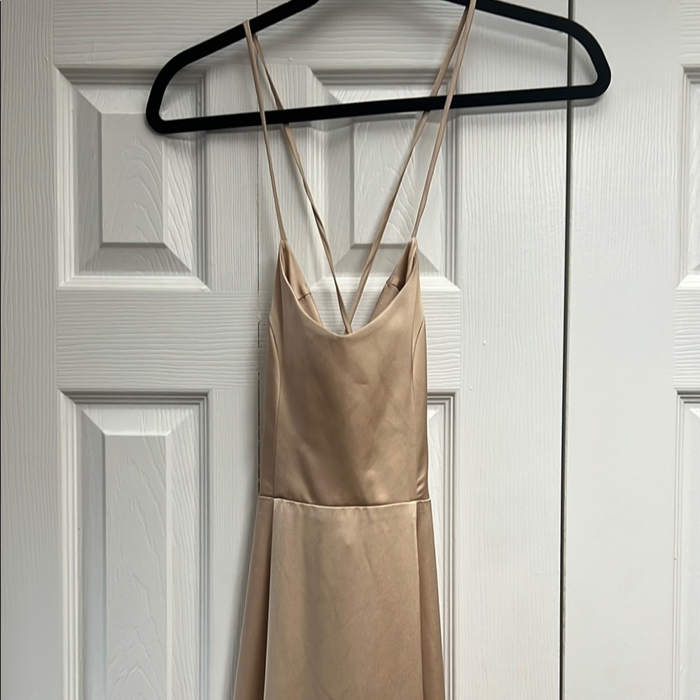 Show Me Your MuMu Tan Dress